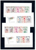 Dominican Republic 1957 - Jocurile Olimpice Melbourne, atleți, sport, serie blocuri neuzate