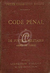 Code Penal et Code de justice Militaire, Armee de terre foto