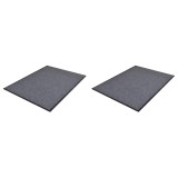 Cumpara ieftin Covorase de usa din PVC, 2 buc., gri, 90x60 cm