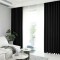 Draperie din catifea blackout cu rejansa transparenta cu ate pentru galerie, Madison, 150x245 cm, densitate 700 g/ml, Deep Black, 1 buc