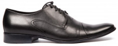 Pantofi eleganti barbatesti, din piele naturala neagra foto