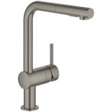 BATERIE BUCATARIE MINTA PIPA EXTRACTIBILA BRUSHED HARD GRAPHITE