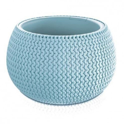 Ghiveci decorativ pentru flori, rotund, albastru, 29x19.5 cm, Splofy Bowl foto