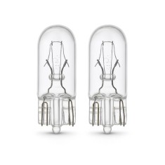 Bec auto halogen t10 w5w, 12v 5w, soclu w2.1x9.5d, cu filtru uv, omologat, 2 bucati