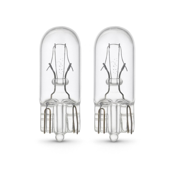 Bec auto halogen t10 w5w, 12v 5w, soclu w2.1x9.5d, cu filtru uv, omologat, 2 bucati