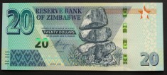 Bancnota exotica 20 DOLARI - ZIMBABWE, anul 2020 * Cod 320 = UNC