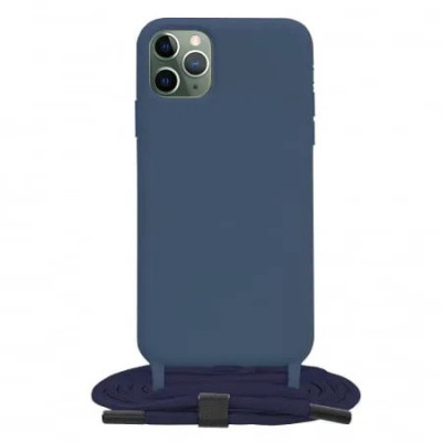 Husa iPhone 11 Pro Max Silicon + Microfibra Albastru CLT foto