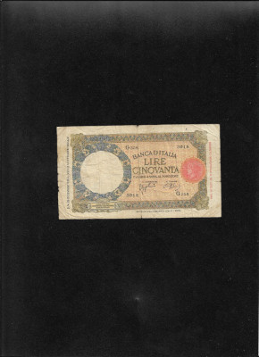 Rar! Italia 50 lire 1941 seria3018 foto