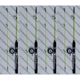 Set 4 lansete HAKUYO 1,20M fibra plina cu 4 mulinete pentru pescuit la copca