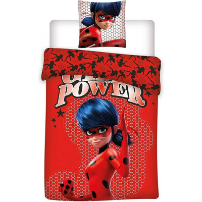 Lenjerie de pat Miraculous Ladybug Girl Power, 2 Piese, 140x200 cm, 63A 63 cm, 100% Microfibra foto