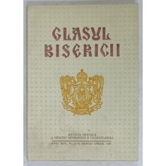 GLASUL BISERICII , REVISTA OFICIALA A SFINTEI MITROPOLII A UNGROVLAHIEI , NR. 3-4 , 1990 , PREZINTA HALOURI DE APA *