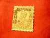 Timbru Burma Dominion Britanic 1937 supratipar Burma ,val. 4 anna stampilat