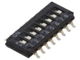 Comutator DIP-SWITCH 8 Secțiuni ON-OFF 0,025A 24VDC