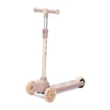 Trotineta, Lorelli Jetster, pana la 20 kg, maner reglabil 3 eozitii, roti cu leduri colorate, frana de picior, Beige