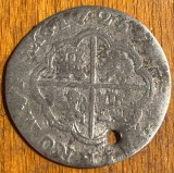 MONEDA SPANIA 1723/ 2 REALES -Philip V( Madrid; al doilea tip; D*G )ARGINT(.833), Europa