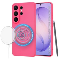 Husa silicon Samsung Galaxy S26 Ultra Asteroid GSM SoftFlex MagSafe, fucsia