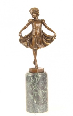 Micuta dansatoare - statueta din bronz pe soclu din marmura BJ-19 foto