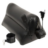 Pernă de sex gonflabilă YOU2TOYS Love Cushion for Couples, pentru jocuri erotice BDSM, cu cătușe, paletă și puf de g&acirc;dilat