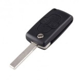 Carcasa cheie Topautochei&reg; pentru Peugeot 1007 Citroen C8 4 butoane / lamela HU83 / bateria pozitionata pe spatele carcasei, Fara Brand