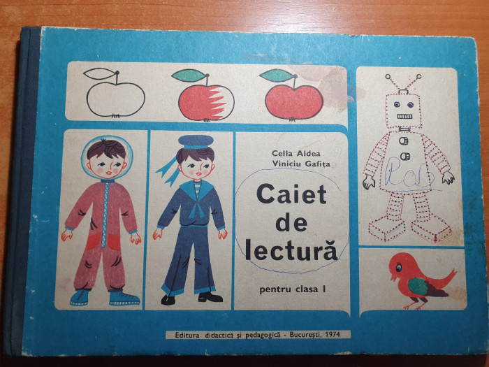 caiet de lectura pentru clasa 1-a - din anul 1974