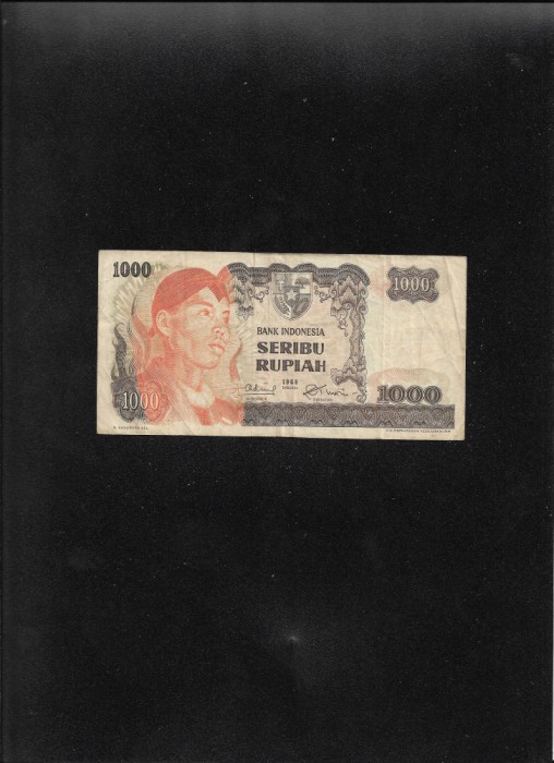 Rar! Indonezia 1000 rupii rupiah 1968 seria075352