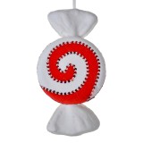 Ornament brad Craciun Bomboana textil multicolor 33x18x4 cm