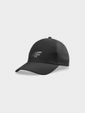 Șapcă cu cozoroc strapback unisex - neagră, 4F Sportswear