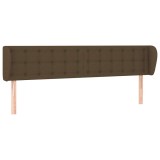 Cumpara ieftin Tablie de pat cu aripioare maro inchis 203x23x78/88 cm textil