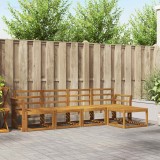 vidaXL Set de canapele de exterior 5 pcs natural Lemn Solid de Acacia 3366252