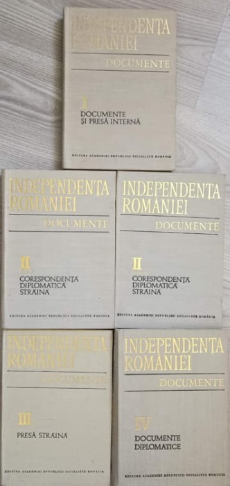 INDEPENDENTA ROMANIEI. DOCUMENTE VOL.1-4 (5 CARTI)-IONEL GAL SI COLAB.-245355