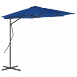 VidaXL Umbrelă de grădină, st&acirc;lp din oțel, albastru, 300x230 cm