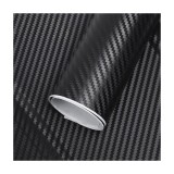Folie carbon 3D neagra autoadeziva, anti-bule, 1.5 x 9 m pentru colantare