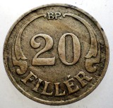 Moneda Ungaria 20 Filler 1938 Cu-Ni KM# 508 - Numismatică