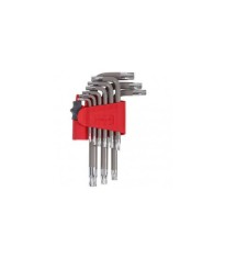 Set chei negative CR-VA S2 TORX 9 piese T10 T15 T20 T25 T27 T30 T40 T45 T50 Proline foto