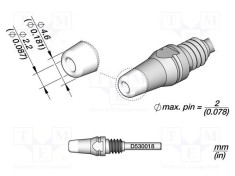 V&acirc;rf pentru ciocane de dezlipit 4,6x2,2 mm JBC TOOLS