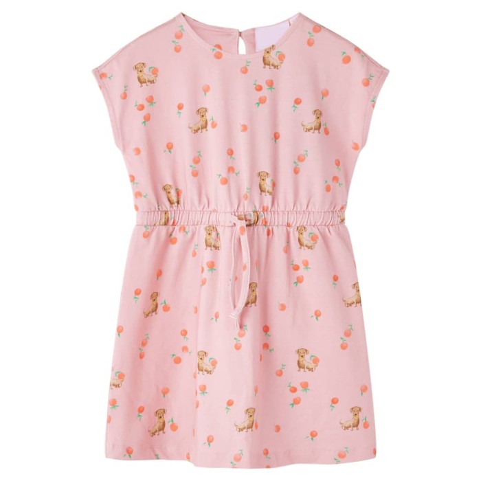 Rochie copii cu șnur, portocaliu deschis, 92 14614