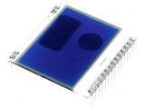 Afișaj LCD Grafic 102x64 STN Negativ Albastru 39x38,1mm
