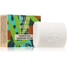 Faith In Nature Coconut &amp; Shea Butter șampon organic solid ofera hidratare si stralucire 85 g