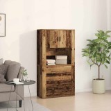 VidaXL &Icirc;nălțat cu sertar Lemn vechi 80 x 33 x 150 cm Lemn compozit