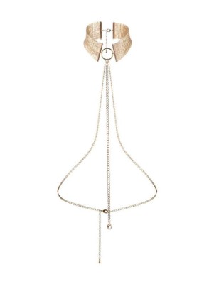 Colier Tip Choker D&amp;eacute;sir M&amp;eacute;talique Collar, Auriu foto