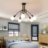 Lustra Modernist Penta 5, 5x E27, Negru, Design Modern, Alessandro DESIGN