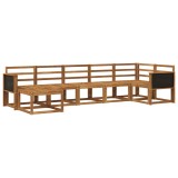 vidaXL Set de canapele de exterior 7 pcs natural Lemn Solid de Acacia 3385380