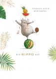 Felicitare - Happy Birthday - Hippo | Ling Design