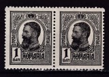 Cumpara ieftin ✅ RO 1909 LP 67 a " Regele Carol I tipografiate " , 1B negru in pereche H , MNH ( mai multe , poate diferi ! )