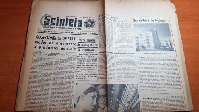 scanteia 9 aprilie 1964-articol si foto orasele craiova si baia mare si crevedia