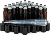 Aplex 24 Amber 10 ml sticle Roll-on din sticlă cu bile din oțel inoxidabil.