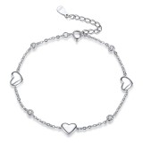 Cumpara ieftin Bratara din argint 925 pentru dama, JW1789, model inimioare, placata cu rodiu