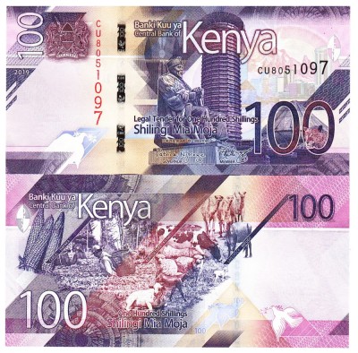 Kenya 100 Shilingi 2019 P-53 UNC foto