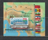 Ungaria 1981 - A 125-a Aniversare a Comisiei Europene a Dunarii S/S 1v MNH, Nestampilat