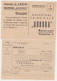 ROMANIA Colectura AURORA București Comandă de lozuri, si mandat postal anii 1940